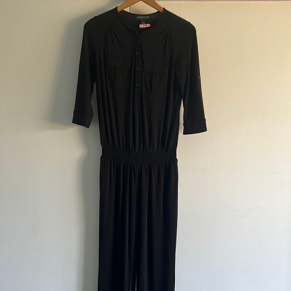 INC International Concepts Women Black Jumpsuit